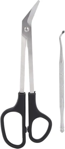 Beauty Scissor - Cortador de uñas de los pies, tijeras de uñas de mango largo y cortaúñas para uñas gruesas, cortaúñas con recogedor de uñas para