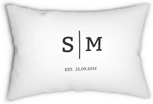 Miniatura 13 de Funda de almohada personalizada para boda con nombres de la pareja y fecha personalizada, almohada con monograma para aniversario de boda, Design #17