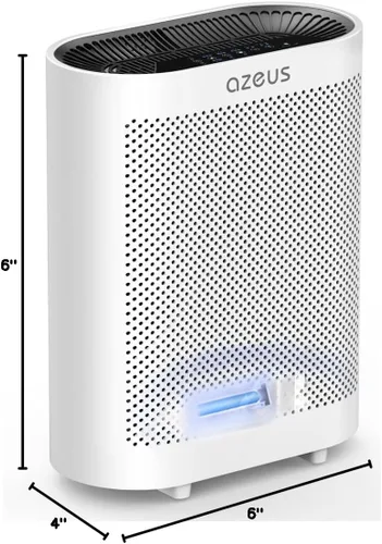 Miniatura 7 de AZEUS Purificador de aire True HEPA para habitaciones grandes, filtro 5 en 1, atrapa partículas de hasta 0.3 micrones, ventilador centrífugo de alta