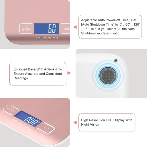 Miniatura 4 de Báscula digital de alimentos de cocina, báscula postal portátil para paquetes de pequeñas empresas, alimentos, productos hechos a mano, líquidos