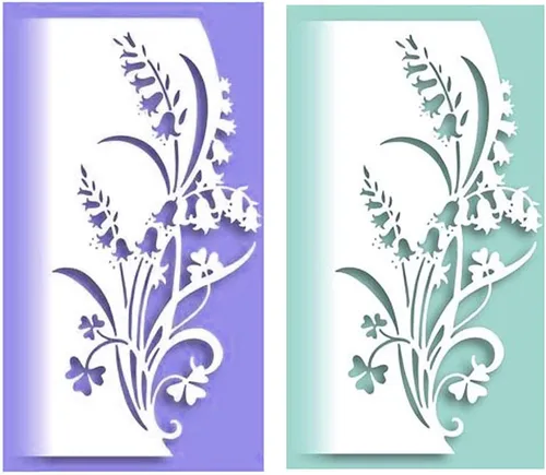 Miniatura 5 de Troqueles de metal de hojas de flores, campanas de encaje de flores de gloria, plantillas de corte de borde para álbumes de recortes, álbumes