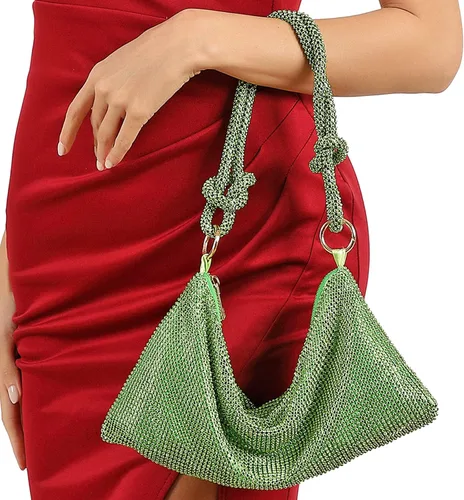 Miniatura 2 de LETODE Bolso de mano de lujo con borlas para mujer, bolso de mano de imitación para boda