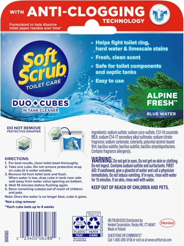 Miniatura 6 de Limpiador para inodoros Soft Scrub en tanque, duo-cubos 2 unidades, fresco alpino (paquete de 7)