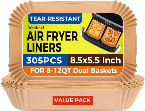 Miniatura 15 de Forros de papel desechables para freidora de aire de 8 pulgadas, máximo XL, grandes forros de papel desechables para freidora de aire, 100 hojas