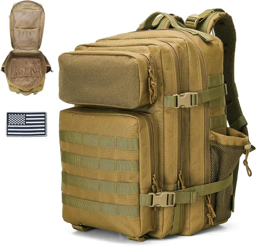 Miniatura 12 de gracedon Mochila Táctica Militar para Hombres y Mujeres, Mochila de Campamento del Ejército, Mochila de Asalto de 45L para Viajes, Senderismo (Negro)