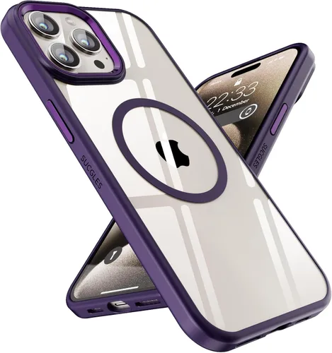 Miniatura 11 de SUCGLES Funda para iPhone 13 Pro Max con MagSafe, imán ultra fuerte N56, protección contra caídas de 12 pies, antiamarilleo, funda magnética