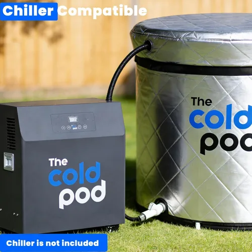 Miniatura 6 de The Cold Pod Bañera de inmersión fría: tina redonda de 85 galones con cubierta de aislamiento reflectante UV