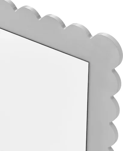 Miniatura 9 de Modway Emmeline Espejo de pared rectangular festoneado en gris claro