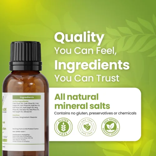 Miniatura 3 de Bestmade Total Tissue Cell Salt Mineral Combination BIO28 - Ayuda a que tu cuerpo absorba y utilice los nutrientes, aumenta los niveles de energía