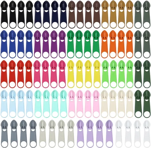 Miniatura 16 de DOITEM 31 yardas, 10 unidades de cremalleras de costura #3, cremalleras de bobina de nailon surtidos para coser con 40 deslizadores de cremallera