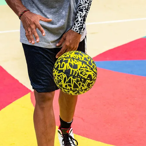 Miniatura 2 de AND1 Fantom Graffiti - Pelota de baloncesto de goma, lista para el juego, 27.5 pulgadas, tamaño juvenil 5, hecha para interiores y exteriores, se
