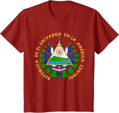 Miniatura 72 de Camiseta con diseño de emblema de la bandera de El Salvador