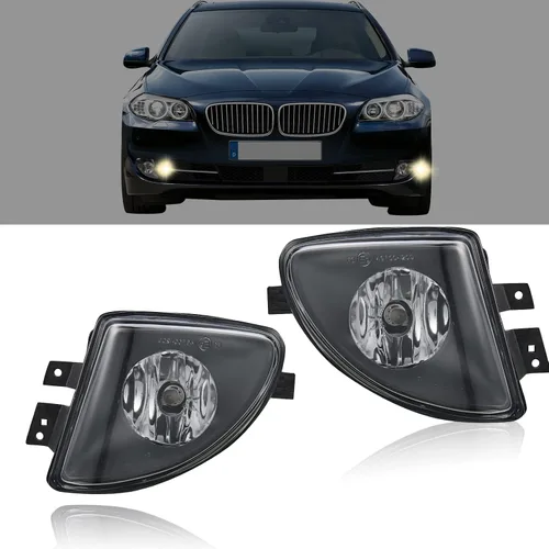 Luces antiniebla compatibles con BMW 528i 535i 550i xDrive Sedan, ActiveHybrid 2011 2012 2013 5 Sedan F10 F11 5 Series 2 piezas lente transparente |