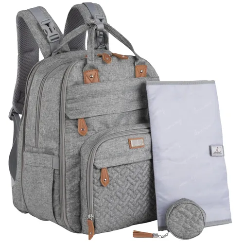 Miniatura 32 de BabbleRoo - Mochila para pañales - Bolso de viaje con artículos esenciales para bebés - Mochila multifuncional resistente al agua, bolso de viaje