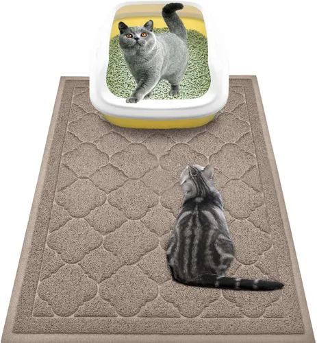 Miniatura 13 de WePet Tapete para caja de arena para gatos, almohadilla de PVC de alta calidad, alfombra de captura duradera, sin ftalatos, resistente a la orina