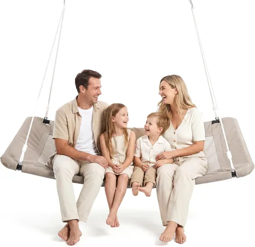 Trekassy Columpio de árbol de plataforma Skycurve de 700 libras y 60 pulgadas para niños y adultos, tela de textileno resistente al desgaste con 2