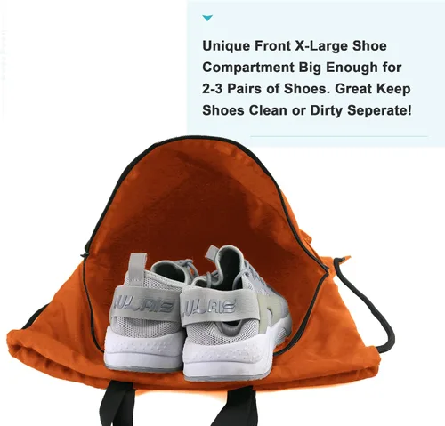 Miniatura 3 de BeeGreen Mochila con cordón y compartimento para zapatos, mochila grande para gimnasio y deportes