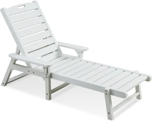 Psilvam Tumbonas, sillones de polietileno de alta densidad con respaldo ajustable, soporta hasta 350 libras, para todo tipo de clima, reclinables de