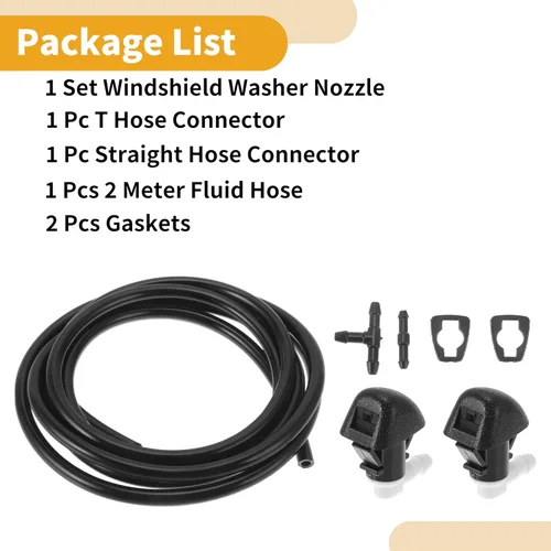 Miniatura 6 de Kit de boquilla para limpiaparabrisas para Honda Pilot 2009-2014 No.76810SZAA01ZA con juntas, manguera de fluido conector de manguera