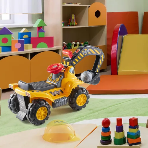 Miniatura 9 de Play22 - Tractores de juguete para niños en excavadora – Sonidos musicales de tractor incluye casco con rocas – Juego de simulación – Camión