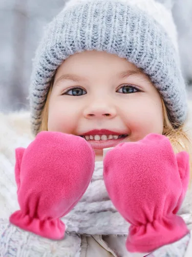 Miniatura 5 de SATINIOR - Guantes de forro polar para niños (3 pares)