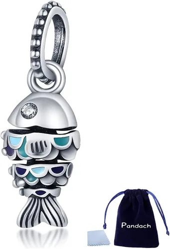 Pandach Dijes de plata de ley 925 para pulsera y collar, colgante con piedras de circonita cúbica 5A, cuentas de joyería, regalos para mujeres