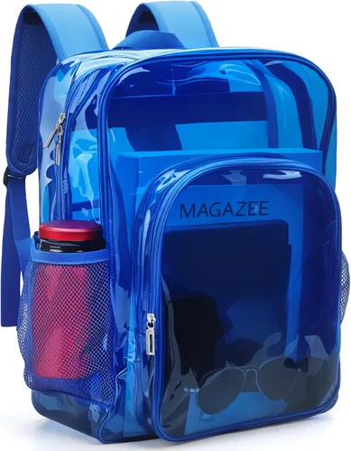 Miniatura 13 de Mochila transparente de PVC grande resistente Mochila transparente, Gris, Transparente