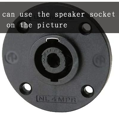 Miniatura 5 de Conectores de cable para altavoz de escenario, conector de cable adaptador de speakon, 4 polos, 4 pines, bloqueo de torsión, amplificador de corona