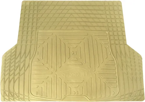 FH Group Alfombrillas de carga para automóvil, alfombra de carga de goma marrón de alta resistencia para automóviles, juego completo de ajuste Beige