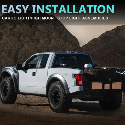 Miniatura 5 de ALLGOOD Tercera luz de freno compatible con Ford F150 2004-2008 3ª lámpara de freno montaje alto centro techo trasero tercera carga/luz