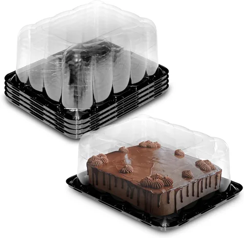 Miniatura 8 de MT Products Recipientes redondos de plástico PET para tartas de 6 pulgadas, cajas de plástico para panadería con tapa transparente (paquete de 100)