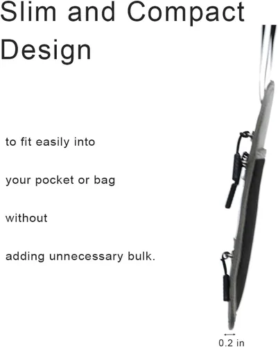 Miniatura 4 de Bolsa de viaje con bloqueo RFID para hombres, organizador de documentos, soporte para pasaporte para cuello, cartera delgada y con cordón, Azul