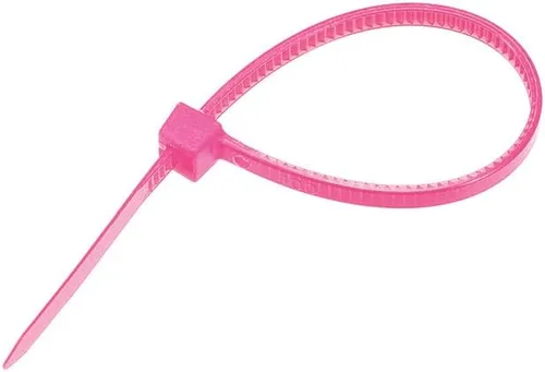 Miniatura 3 de uxcell Bridas para cables de nailon con cierre automático de 4 pulgadas, color rosa, 100 unidades Rosado
