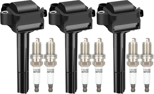 Miniatura 3 de Bobinas de bobina de encendido y bujías de iridio UF155 para Toyota para Lexus Avalon Camry Sienna Solara ES300