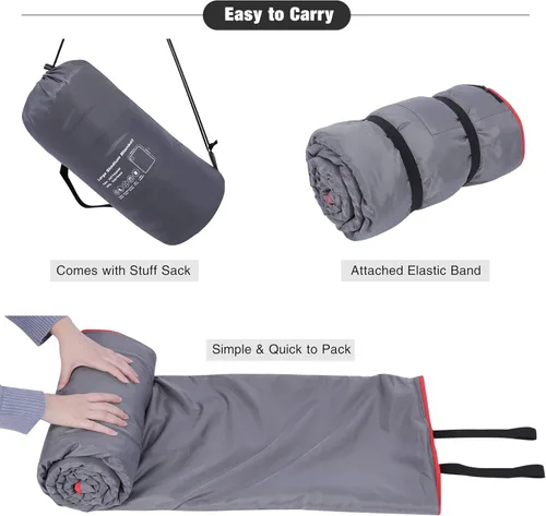 Miniatura 6 de REDCAMP - Manta Stadium impermeable, grande, resistente al viento, suave y forro polar cálido para acampar, clima frío y deportes al aire libre Gris