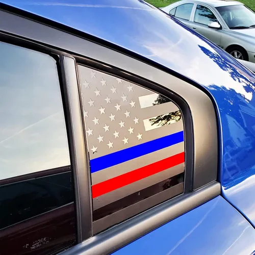 Xinghe para Dodge Charger 2011-2023, calcomanías de bandera americana para ventanas laterales traseras, 2 piezas de calcomanía de bandera de EE. UU.