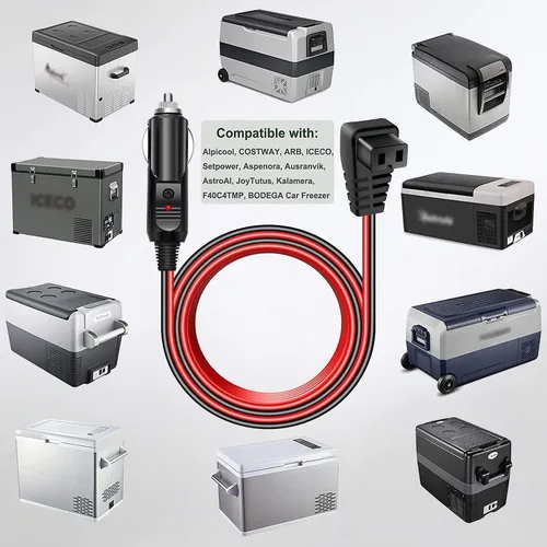 Miniatura 7 de Cable de alimentación CC para refrigerador de automóvil, 12V/24V para refrigerador de automóvil, cables de fuente de alimentación para Alpicool