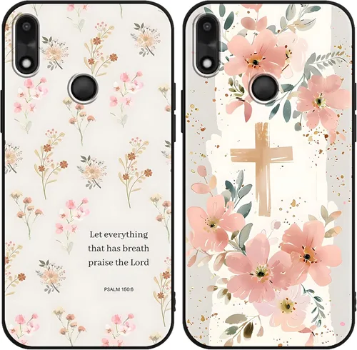 Miniatura 21 de Paquete de 2 Fundas de Teléfono con Lazo Rosa para Gabb Phone 4 6.1", Fundas con Patrón de Flores Florales con Lazo de Cinta Kawaii Lindo de Dibujos