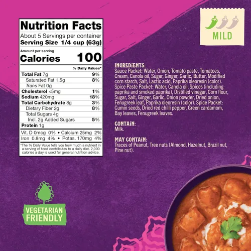 Miniatura 2 de Patak's Mantequilla de pollo con curry Kit de 3 pasos, ingredientes premedidos, especias enteras fragantes, pasta de especias de curry de pollo