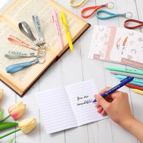 Miniatura 5 de Colarr 90 piezas de regalo de agradecimiento para maestros de regreso a clases, regalos inspiradores a granel, 30 cuadernos de notas de arcoíris, 30