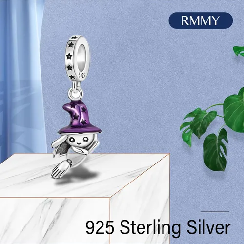 Miniatura 2 de RMMY Dije de plata de ley S925 para pulsera, collar, colgante, personajes de películas de dibujos animados para mujeres y niñas, regalos