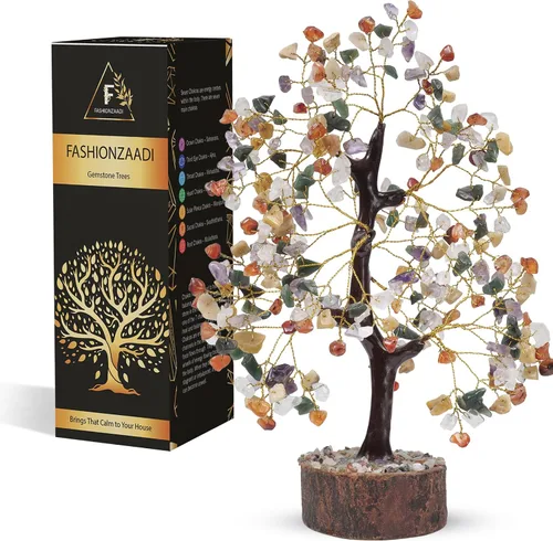 Miniatura 16 de FASHIONZAADI Árbol de la vida de 7 chakras, cristales y piedras curativas, regalos de cumpleaños para mujeres, árbol de cristal para energía