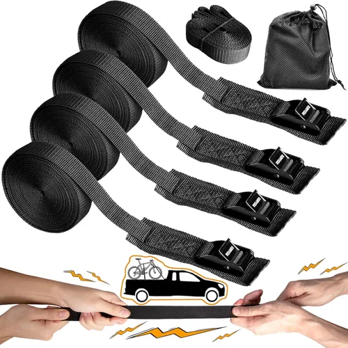 Miniatura 11 de WEDAMER Paquete de 2 correas de amarre para kayak de 8 pies con hebilla de leva de alta resistencia, correa ajustable para kayak, camiones, 2Pack