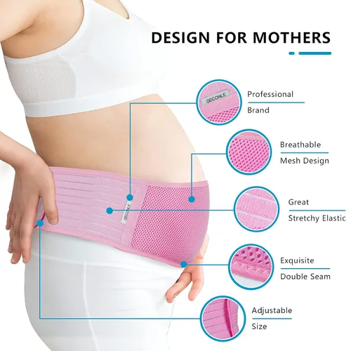Miniatura 3 de Cinturón de maternidad para el vientre, cinturón de apoyo para el embarazo, cinturón de apoyo abdominal suave y transpirable, alivia el dolor