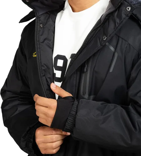 Miniatura 4 de CorBuyit Chaqueta de esquí con capucha para hombre, abrigo impermeable de nieve