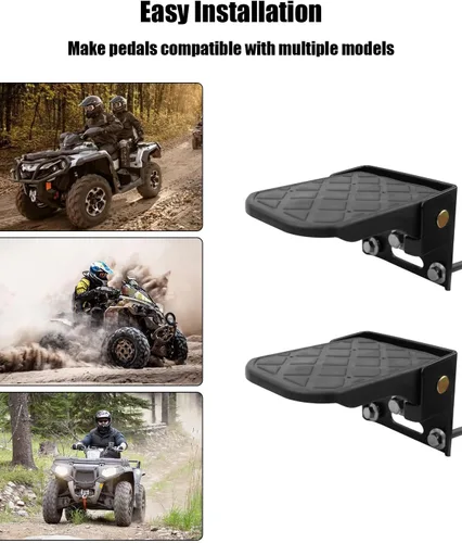 Miniatura 5 de Reposapiés para ATV para asiento trasero de 4 ruedas, clavijas universales compatibles con Polaris Sportsman, Honda, Rancher, Foreman, reposapiés