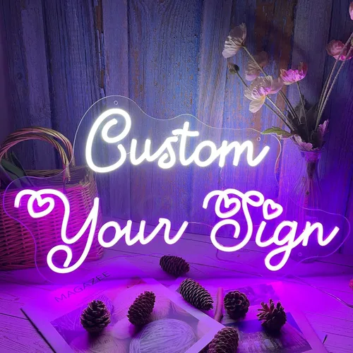 Letreros de neón personalizados para decoración de pared, letrero de neón personalizado grande con atenuador, letrero luminoso personalizado, regalo