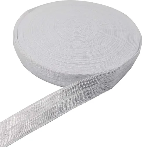 Miniatura 20 de Cinta elástica plegable de 10 yardas, cinta elástica trenzada para cintas para el cabello, disponible en varios colores (gris, 5/8 pulgadas)