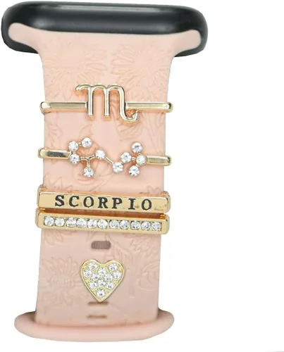 Miniatura 18 de Abalorios de Correa de Reloj Decorativos de 12 Constelaciones para Mujeres Compatibles con Apple Watch de 38 mm, 40 mm, 41 mm, 42 mm, 44 mm, 45 mm