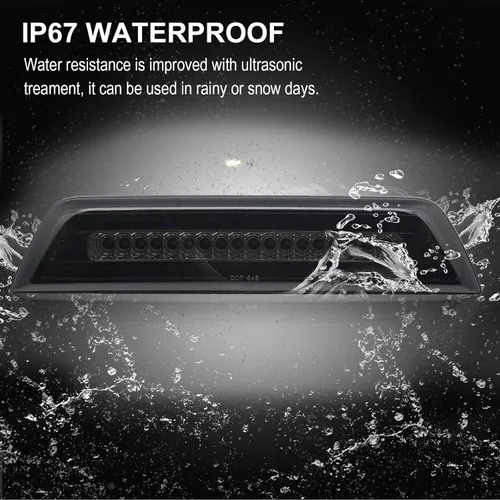 Miniatura 6 de R&F Auto Luz de freno LED estroboscópica de tercera con lente ahumada de repuesto para Tacoma 2016-2023 Limited SR SR5 TRD Off-Road TRD Pro